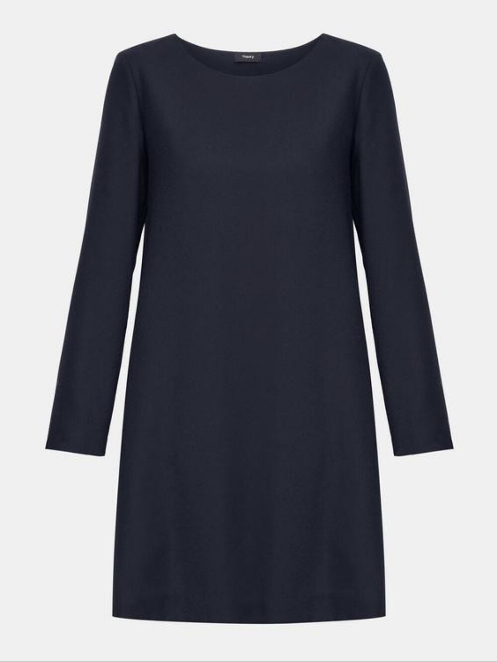 Theory Long Sleeve Paneled Shift Dress in Black Sz P/xs Like New MSRP $395